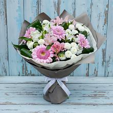 Букет цветов из:  Герберы, Альстромерии и Хризантемы в Асбесте