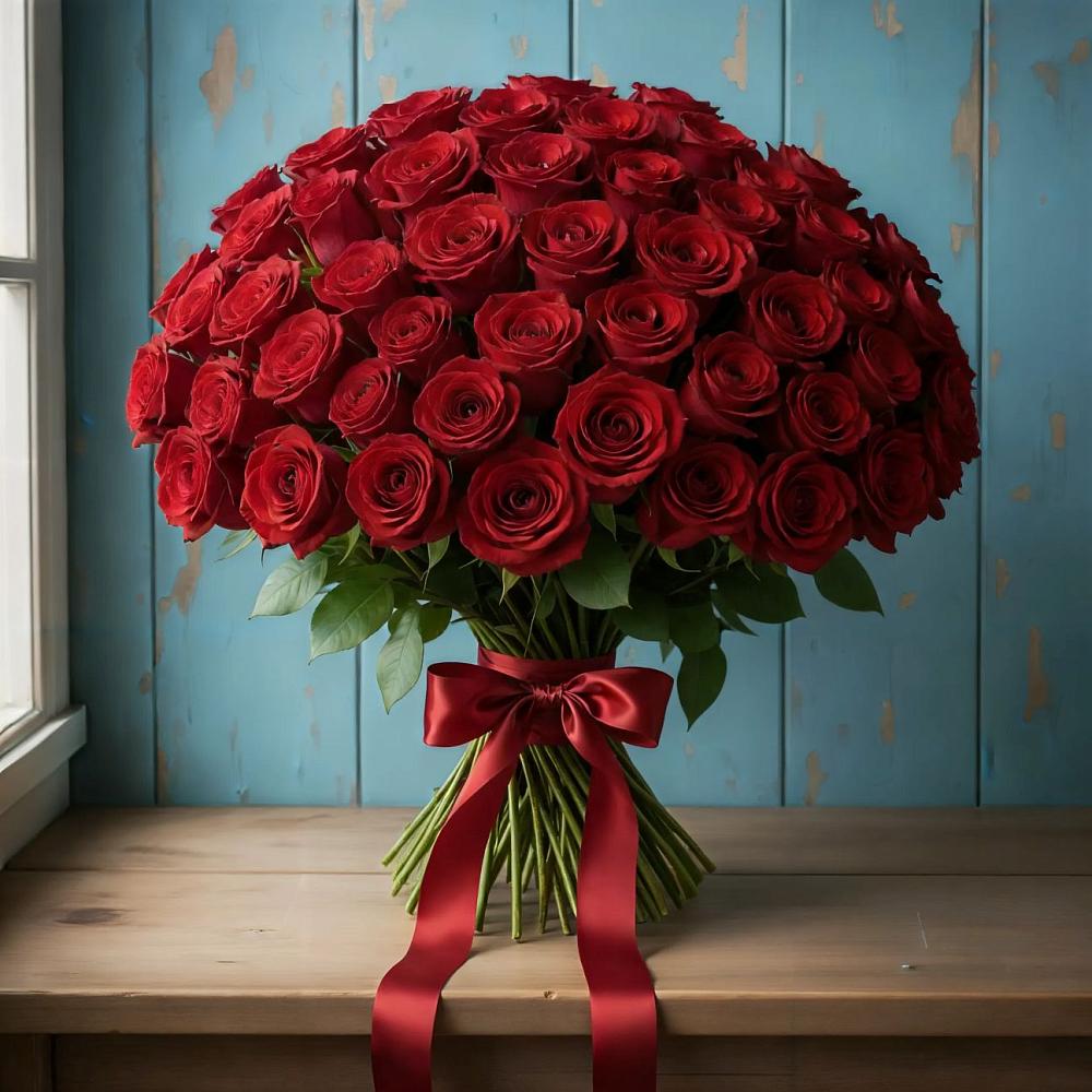 Букет Красные розы Блэк Меджик в Асбесте