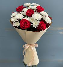 Букет цветов из:  Розы и Хризантемы в Асбесте