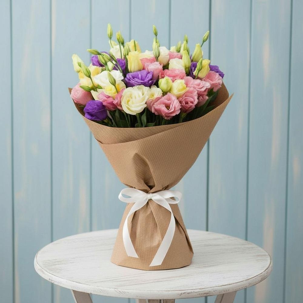 Букет цветов из: Лизиантусы в Асбесте