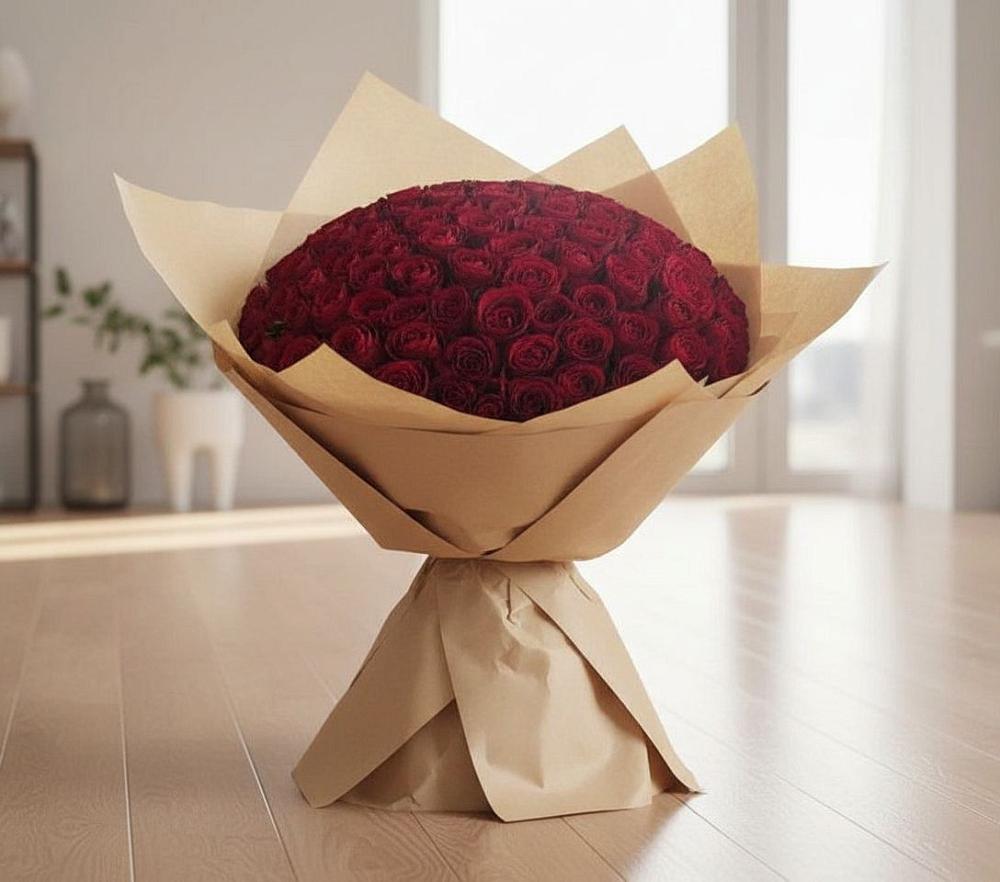 Букет 101 Красная роза в Асбесте