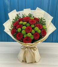 Букет цветов из:  Розы и Хризантемы в Асбесте