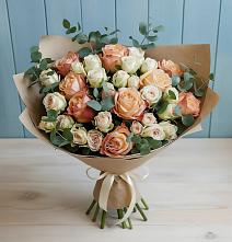 Букет цветов из:  Альстромерии и Розы #REPLACE_PRED# Асбесте