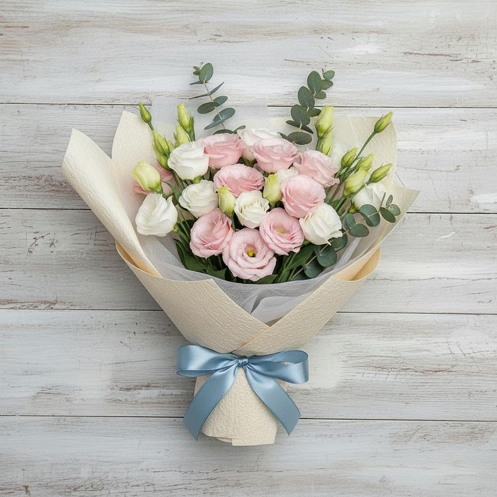 Букет цветов из: Лизиантусы в Асбесте